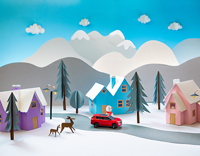 Animation with Papercrafts for Mitsubishi Motors