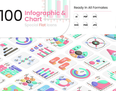 Infographic and Chart Flat Icons