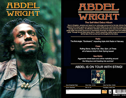 Abdel Wright - Album Art & Sellsheet