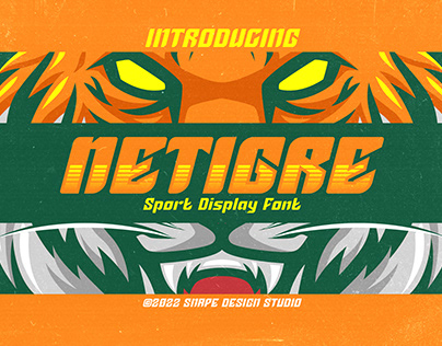 Netigre - Sport Display Font