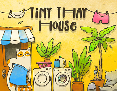 Tiny Thai paper house. Package design