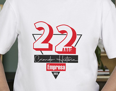 Camiseta comemoração empresa personalizada