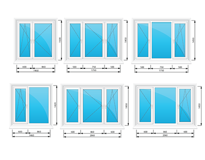 doors and windows vector graphic