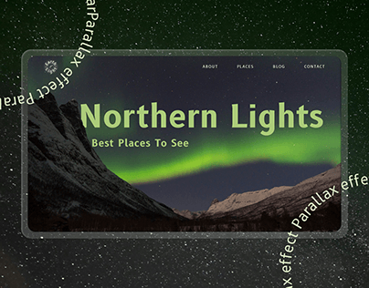 Northern Lights | Parallax effect website concept