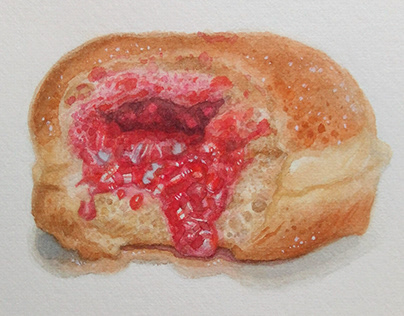raspberry jam donut