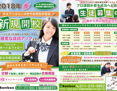 Private School "bamboo" flyer design