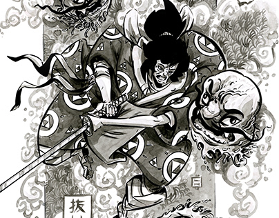 Ukiyo-e/ Sumi-e Style Illustrations