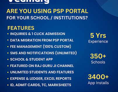 Vedmarg PSP Portal for Schools/Institutions.