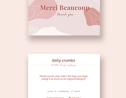 DailyCrumbs Thank You Card