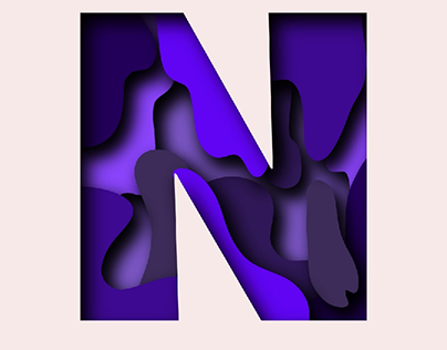 Papercut Alphabet Illustration