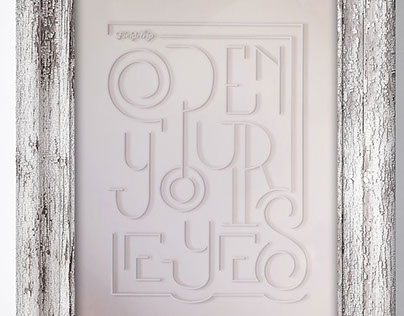 Open your Eyes - Experimental Type Poster & Postcard
