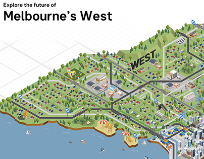Melbourne's West Isometric Map