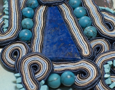 Blue Frida pendant