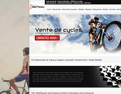 Cycles Barteau Webdesign + Logo