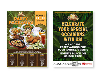 Poster and Flyer Design for Congo Grille
