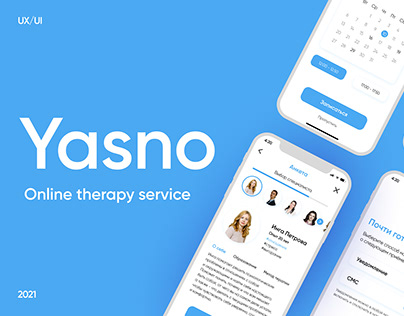 Yasno online therapy service, mobile app