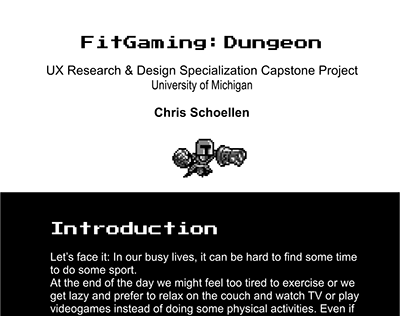 UX Case Study - FitGaming Dungeon