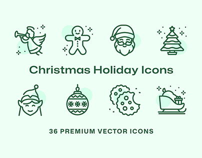 36 Christmas Holiday Icons