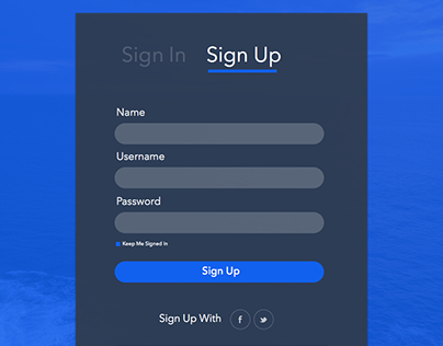 Daily UI Day #1 Sign Up Form