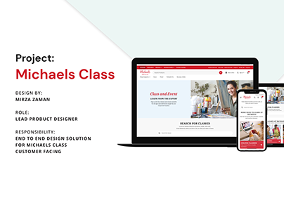 Michaels Classes and Events-Customer facing UX Design