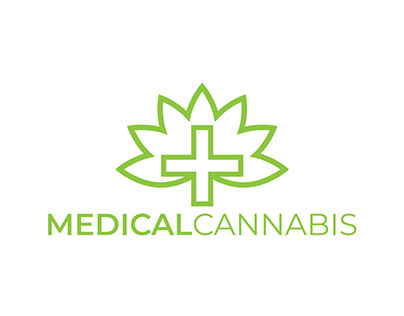 Minimalist Medical Cannabis CBD Logo Design Template