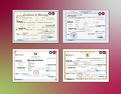 Central African Republic,Chad certificate templates
