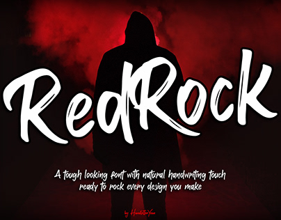 FREE FOR PERSONAL USE | Red Rock Brush Font