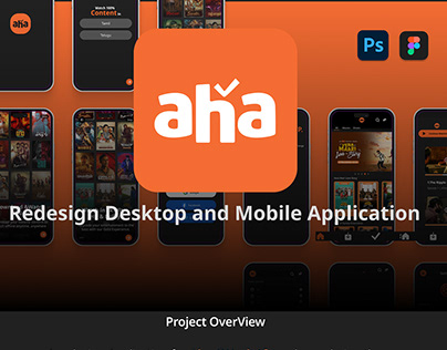 Aha OTT Platform Redesign Mobile & Desktop Application