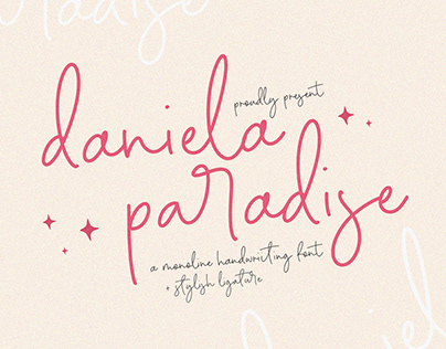 Daniela Paradise - Monoline Handwriting Font
