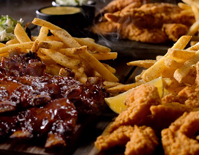 Enjoy All you can eat riblets and tenders for $12.99