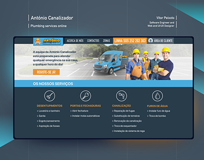 António Canalizador - Website Design