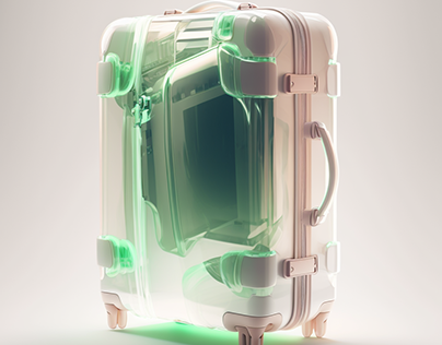 3D futuristic Traveling Suitcase Design