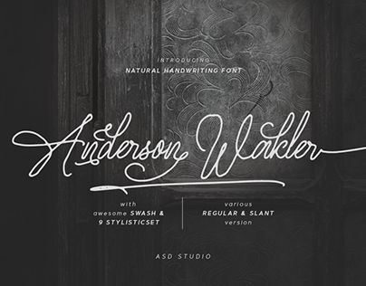 Anderson Wakler - Natural Handwritting Font
