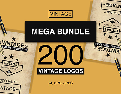 200 Modern Vintage Logos Vol. 1