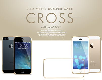 iphone5 slim metal bumper case Cross