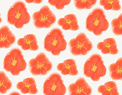 Hibiscus Watercolor Pattern