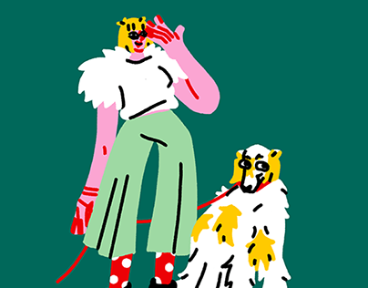 Dogs and their owners – Illustrations