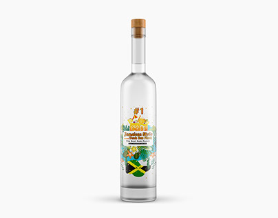Jamaican Style Rum Bottle design