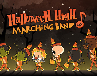 Halloween High marching band