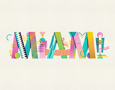 MIAMI - Illustrated lettering