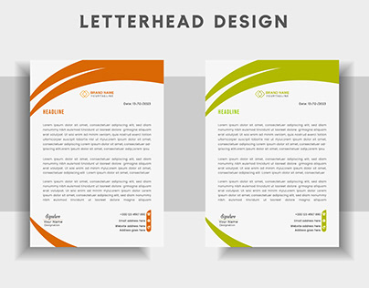 Creative letterhead template design.