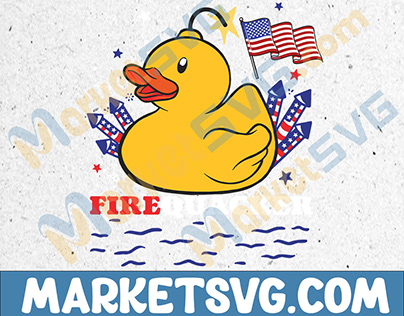 Firecracker Duck 4th of July Svg