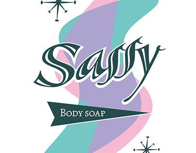 Beauty salon original soap label design.
