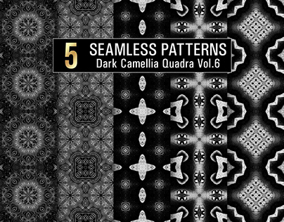 Dark Camellia Quadra Vol. 6 - 5 Seamless Patterns Pack