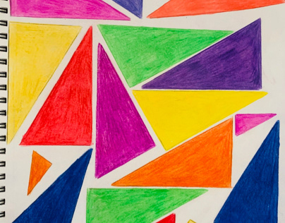 Geographic Shapes in color pencil