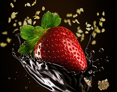 FOOD STYLING&SET DESIGN FOR CHOCOLATE STRAWBERRY BRAND