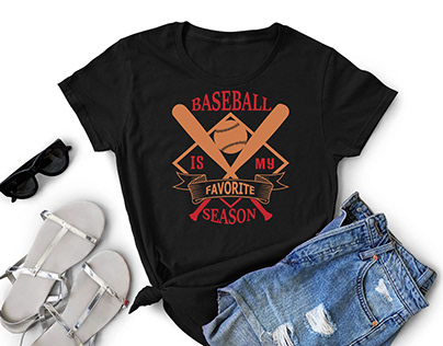 Baseball Is My Favorite Season T-shirt Design