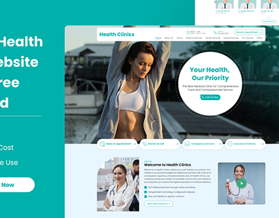 Model Fresh Innovative Layout - Health Website Design