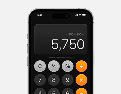 Calculator App – iOS 17 Concept
