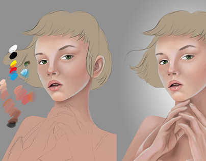 Digital painting - stages